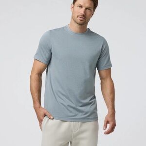 Vuori Men's Dusty Blue Heather Ponto Short Sleeve Tee